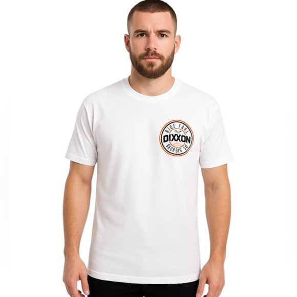 NWOT Dixxon Men's Sturgis Ride Fast White Tee Shirt, Size XL - Picture 1 of 5